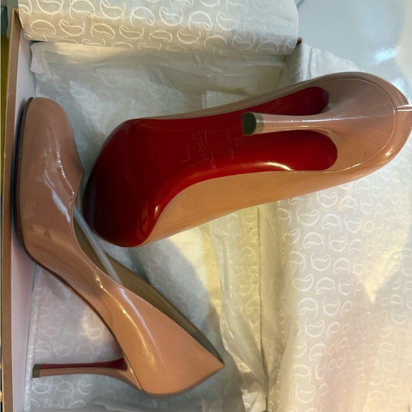 Christian Louboutin Patent Pink Nude Stiletto Pumps main image 2